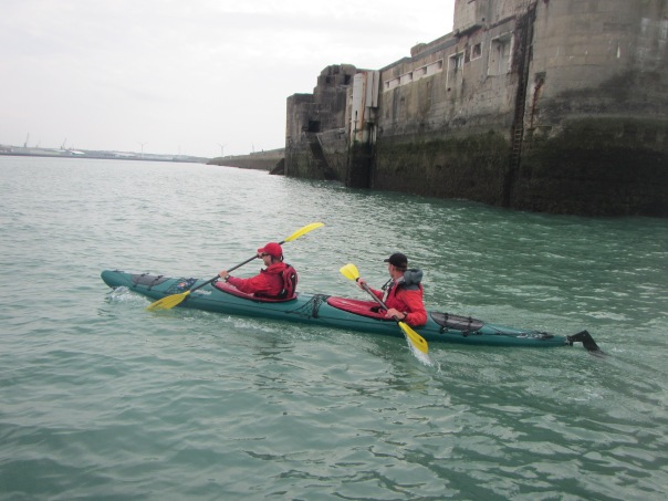 Rounding the breakwater into Boulogne Harbor