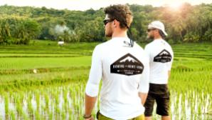 Exploring the bright green rice fields